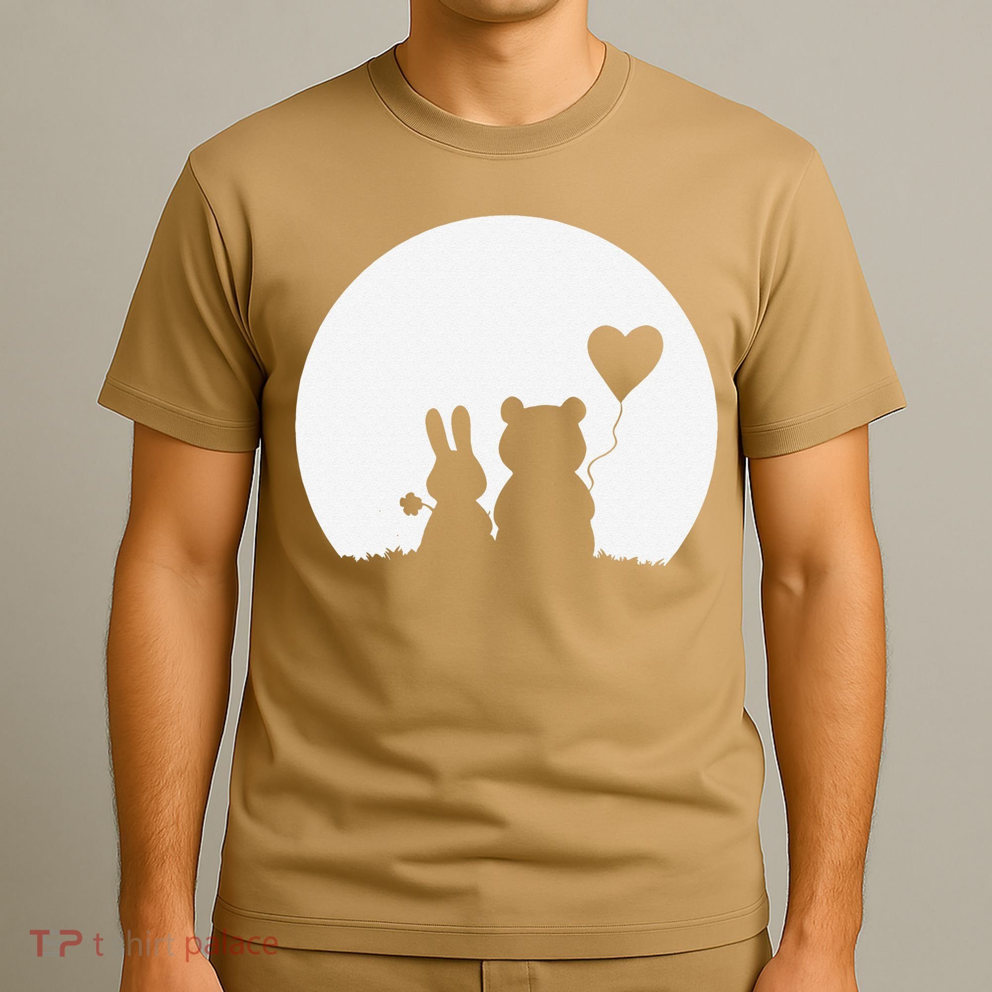 Cute Bunny Bear Love Couple Valentine's Day Rabbit Lover T-Shirt