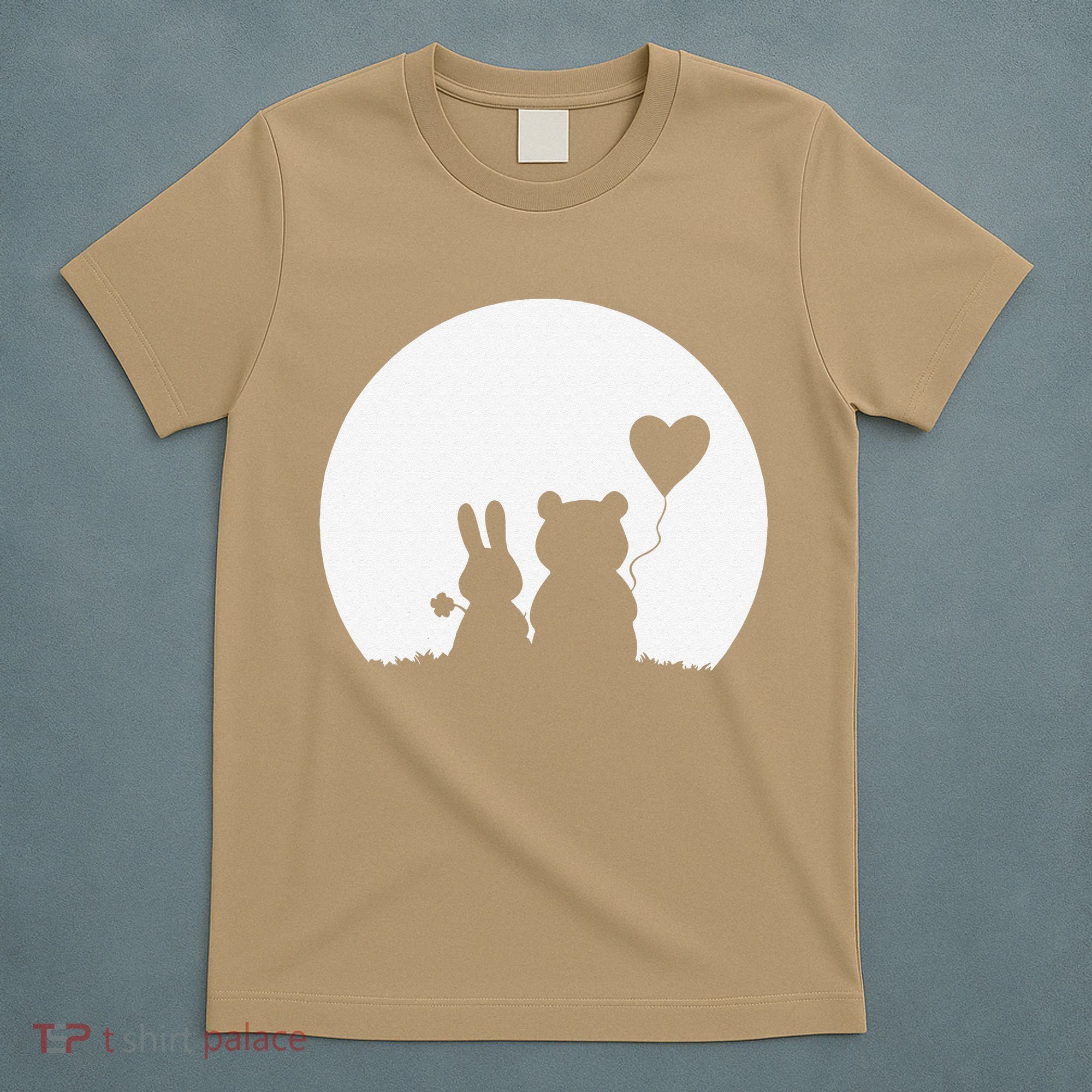 Cute Bunny Bear Love Couple Valentine's Day Rabbit Lover T-Shirt