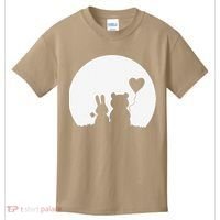 Cute Bunny Bear Love Couple Valentine's Day Rabbit Lover Kids T-Shirt thumb 0