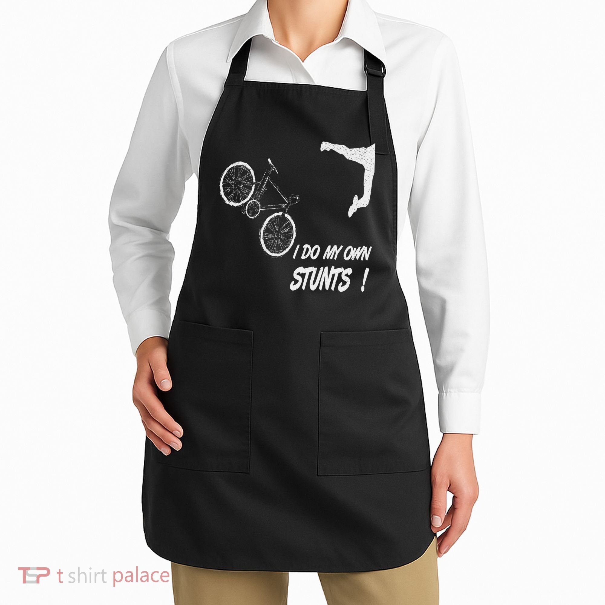 Cyclist Bike, Bicycle Crash Accident Humor Funny Bikes Apron