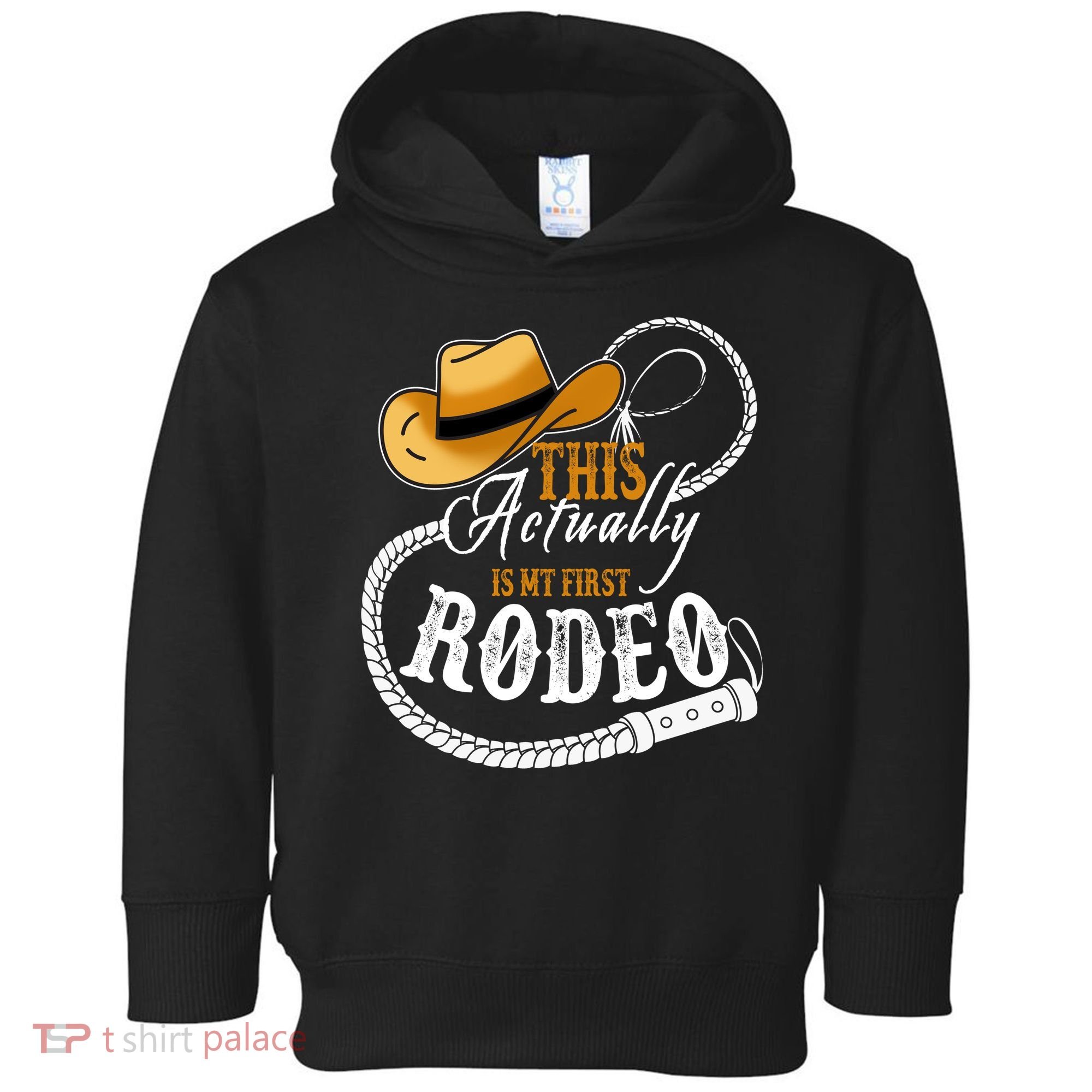 Cowboy Barn Bull Rider Rodeo First Rodeo Toddler Hoodie