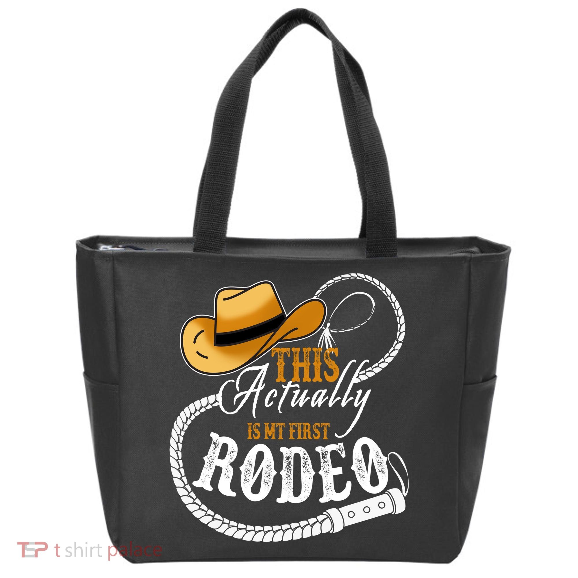 Cowboy Barn Bull Rider Rodeo First Rodeo Tote Bag