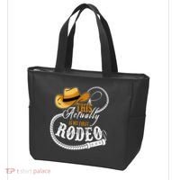 Cowboy Barn Bull Rider Rodeo First Rodeo Tote Bag thumb 3