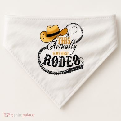 Cowboy Barn Bull Rider Rodeo First Rodeo USA-Made Doggie Bandana