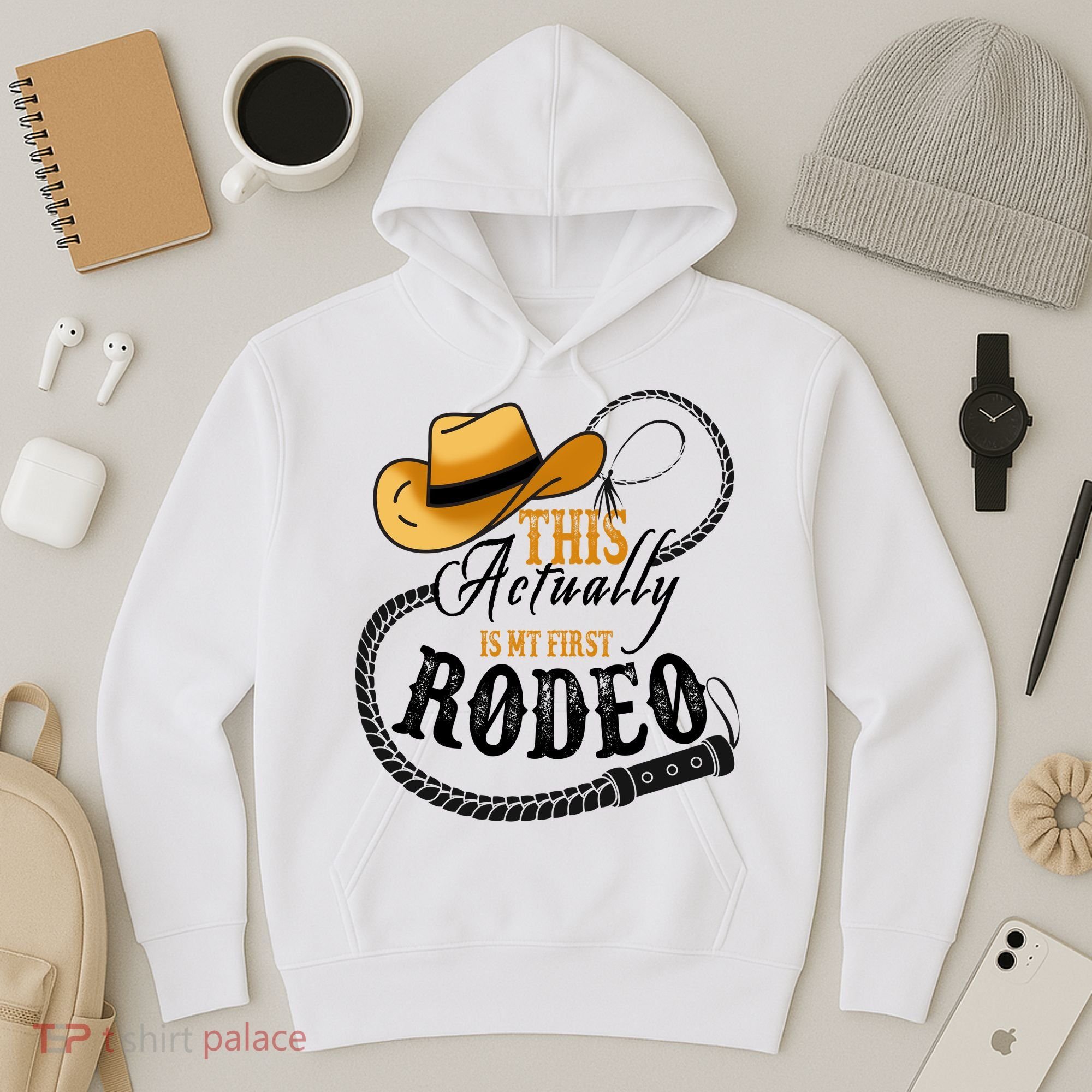 Cowboy Barn Bull Rider Rodeo First Rodeo Hoodie