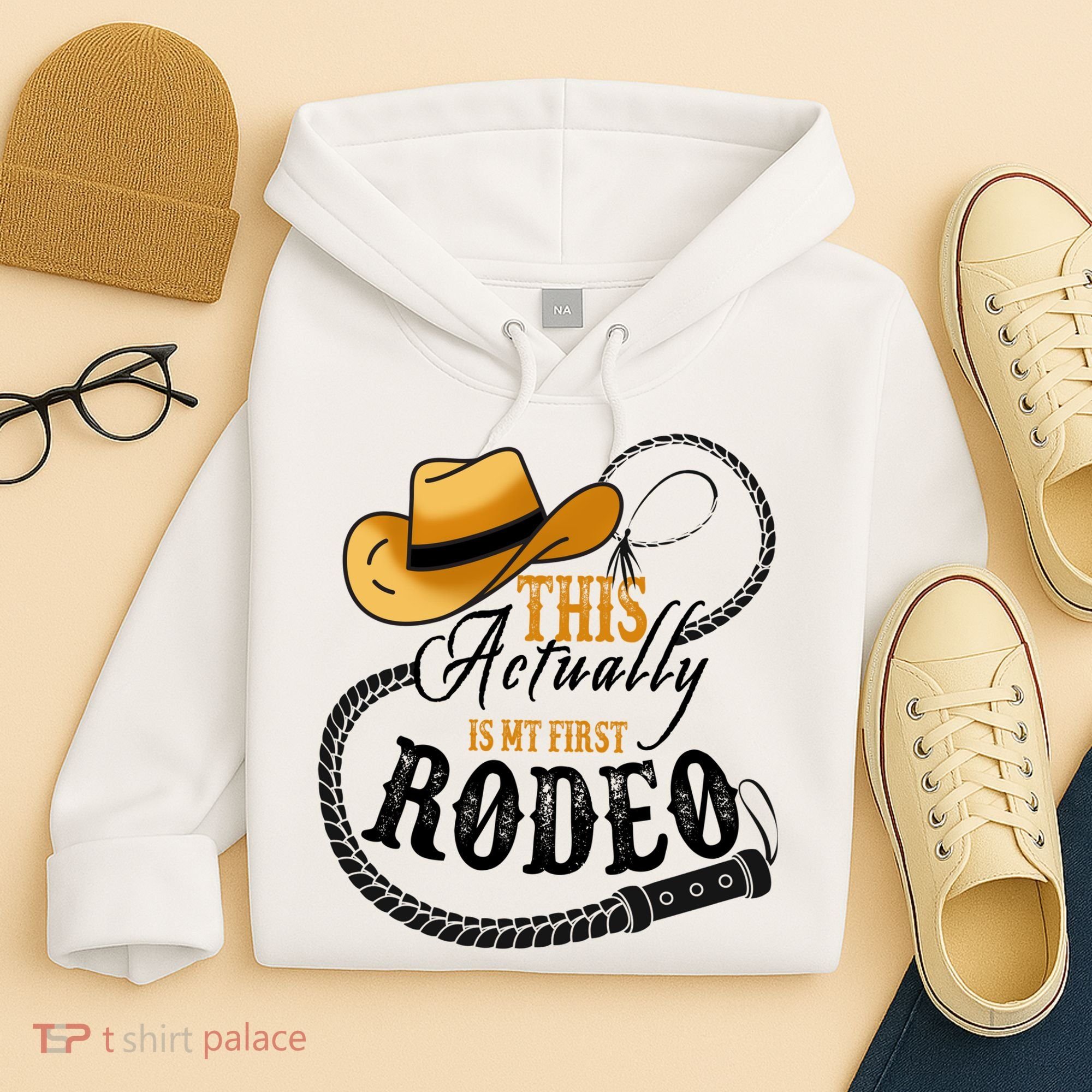 Cowboy Barn Bull Rider Rodeo First Rodeo Hoodie