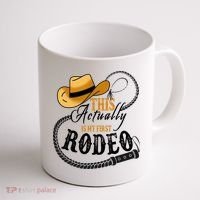 Cowboy Barn Bull Rider Rodeo First Rodeo Coffee Mug thumb 1