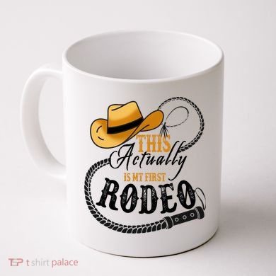 Cowboy Barn Bull Rider Rodeo First Rodeo Coffee Mug