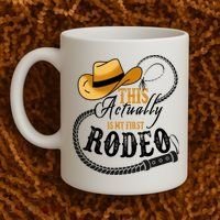 Cowboy Barn Bull Rider Rodeo First Rodeo Coffee Mug thumb 2
