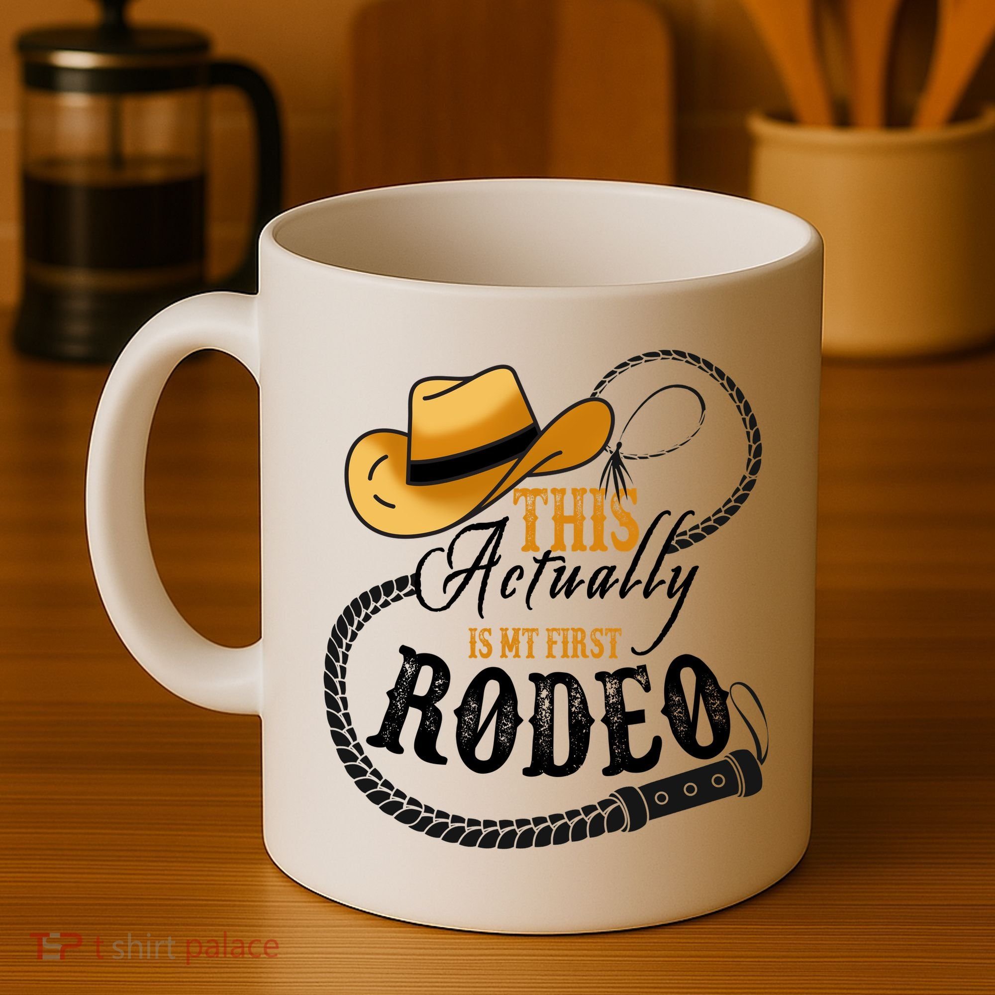 Cowboy Barn Bull Rider Rodeo First Rodeo Coffee Mug