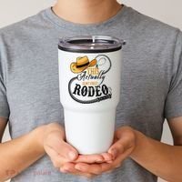 Cowboy Barn Bull Rider Rodeo First Rodeo Tumbler thumb 2