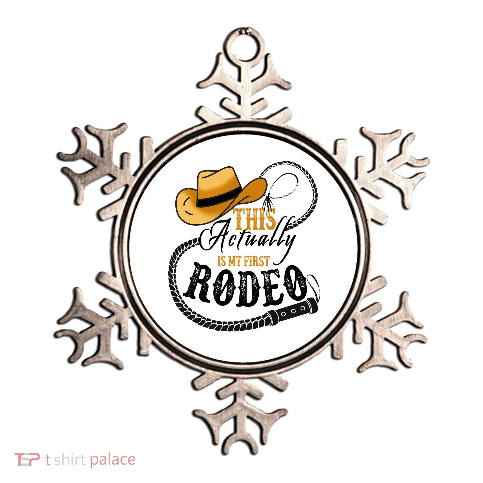 Cowboy Barn Bull Rider Rodeo First Rodeo Ornament