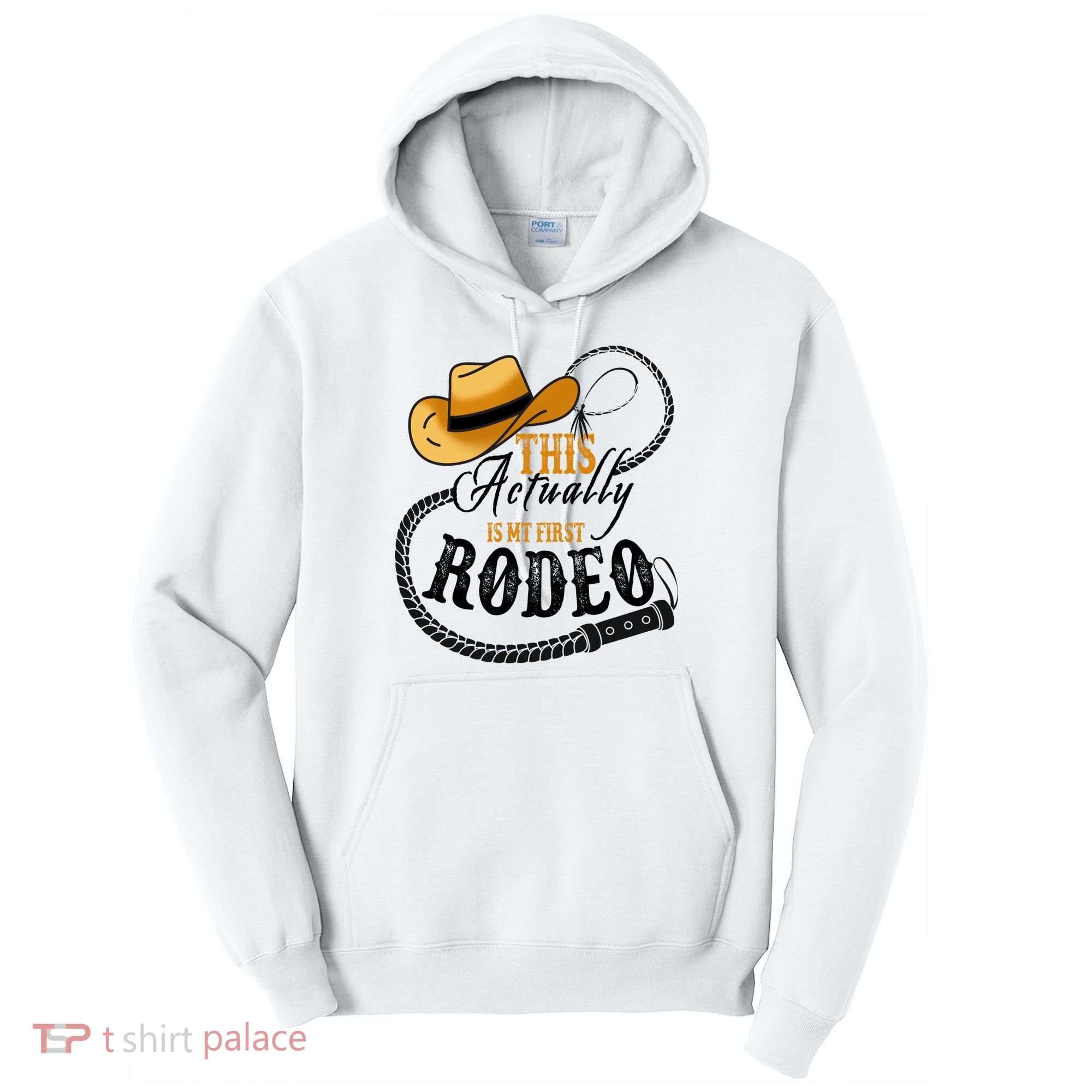 Cowboy Barn Bull Rider Rodeo First Rodeo Tall Hoodie