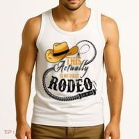 Cowboy Barn Bull Rider Rodeo First Rodeo Tank Top thumb 3