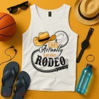 Cowboy Barn Bull Rider Rodeo First Rodeo Tank Top thumb 4