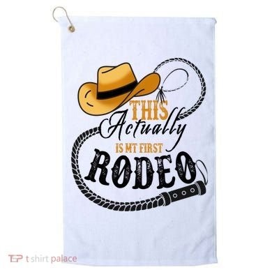 Cowboy Barn Bull Rider Rodeo First Rodeo Golf Towel