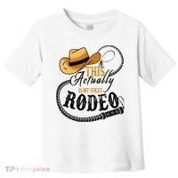 Cowboy Barn Bull Rider Rodeo First Rodeo Toddler T-Shirt thumb 0