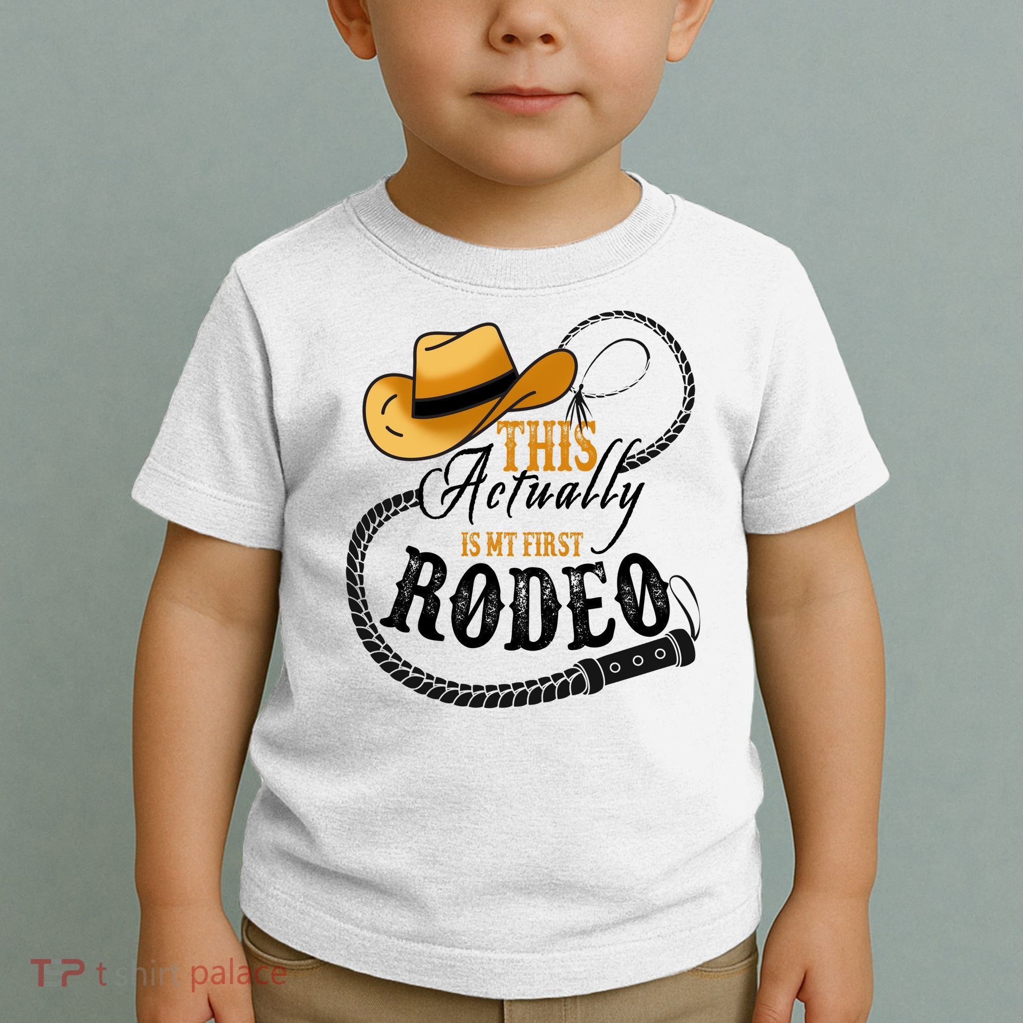Cowboy Barn Bull Rider Rodeo First Rodeo Toddler T-Shirt
