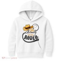 Cowboy Barn Bull Rider Rodeo First Rodeo Kids Hoodie thumb 0
