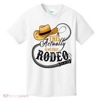 Cowboy Barn Bull Rider Rodeo First Rodeo Kids T-Shirt thumb 0