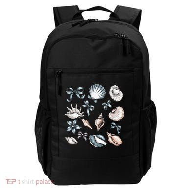 Coquette Blue Bow Ocean Beach Retro Summer Women Backpack