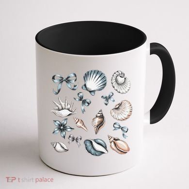 Coquette Blue Bow Ocean Beach Retro Summer Women Coffee Mug back