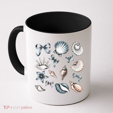 Coquette Blue Bow Ocean Beach Retro Summer Women Coffee Mug