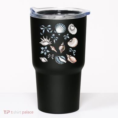 Coquette Blue Bow Ocean Beach Retro Summer Women Tumbler