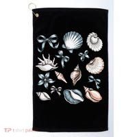 Coquette Blue Bow Ocean Beach Retro Summer Women Golf Towel thumb 0