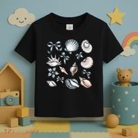 Coquette Blue Bow Ocean Beach Retro Summer Women Toddler T-Shirt thumb 3