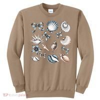 Coquette Blue Bow Ocean Beach Retro Summer Women Sweatshirt thumb 0