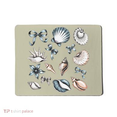 Coquette Blue Bow Ocean Beach Retro Summer Women Mousepad