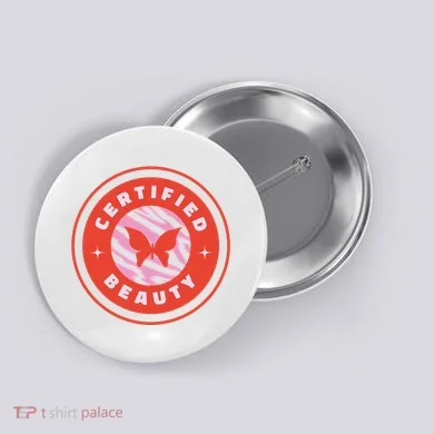 Certified Beauty Butterfly Cute Gift Button