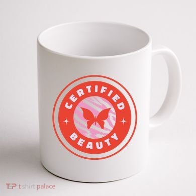 Certified Beauty Butterfly Cute Gift Coffee Mug back