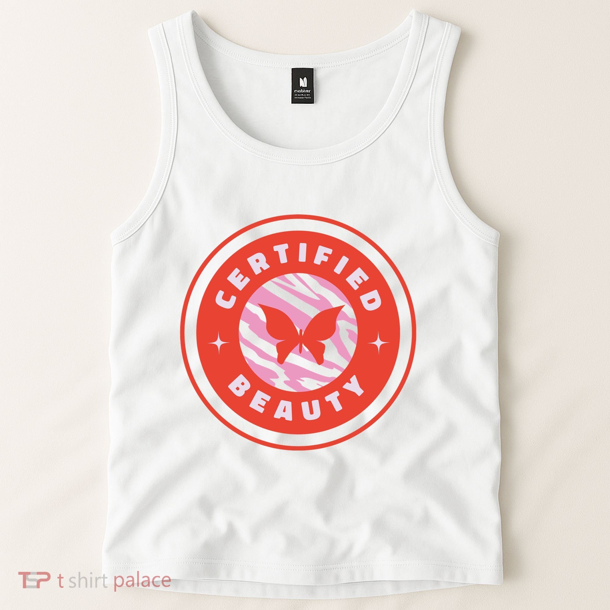 Certified Beauty Butterfly Cute Gift Tank Top