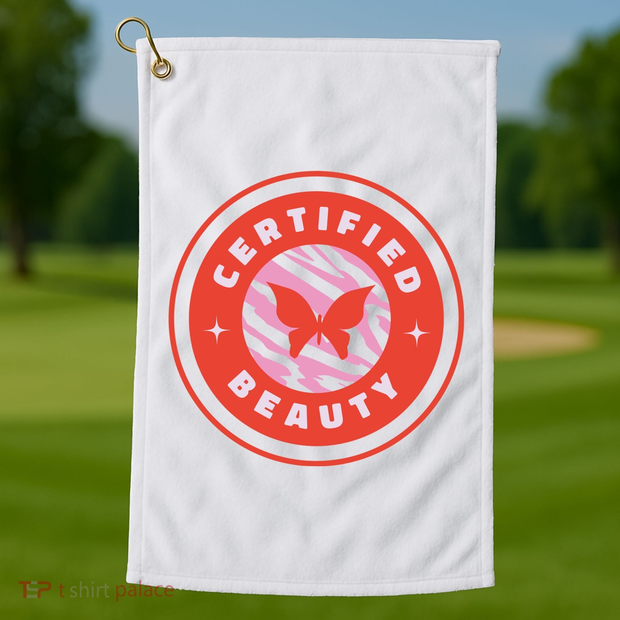 Certified Beauty Butterfly Cute Gift Golf Towel
