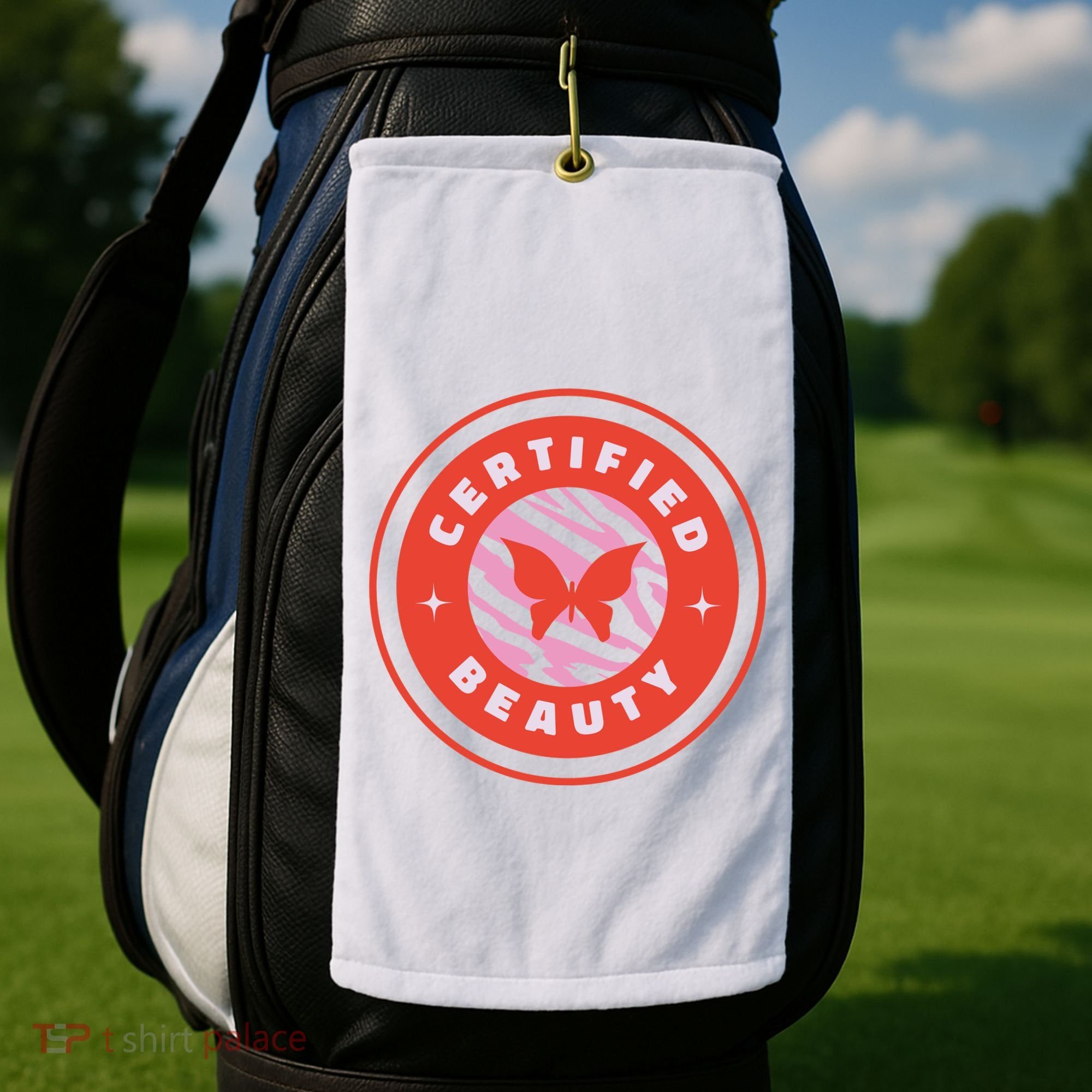 Certified Beauty Butterfly Cute Gift Golf Towel