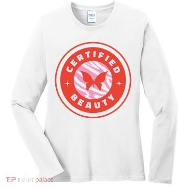 Certified Beauty Butterfly Cute Gift Women's Long Sleeve Shirt