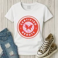 Certified Beauty Butterfly Cute Gift Women's T-Shirt thumb 3