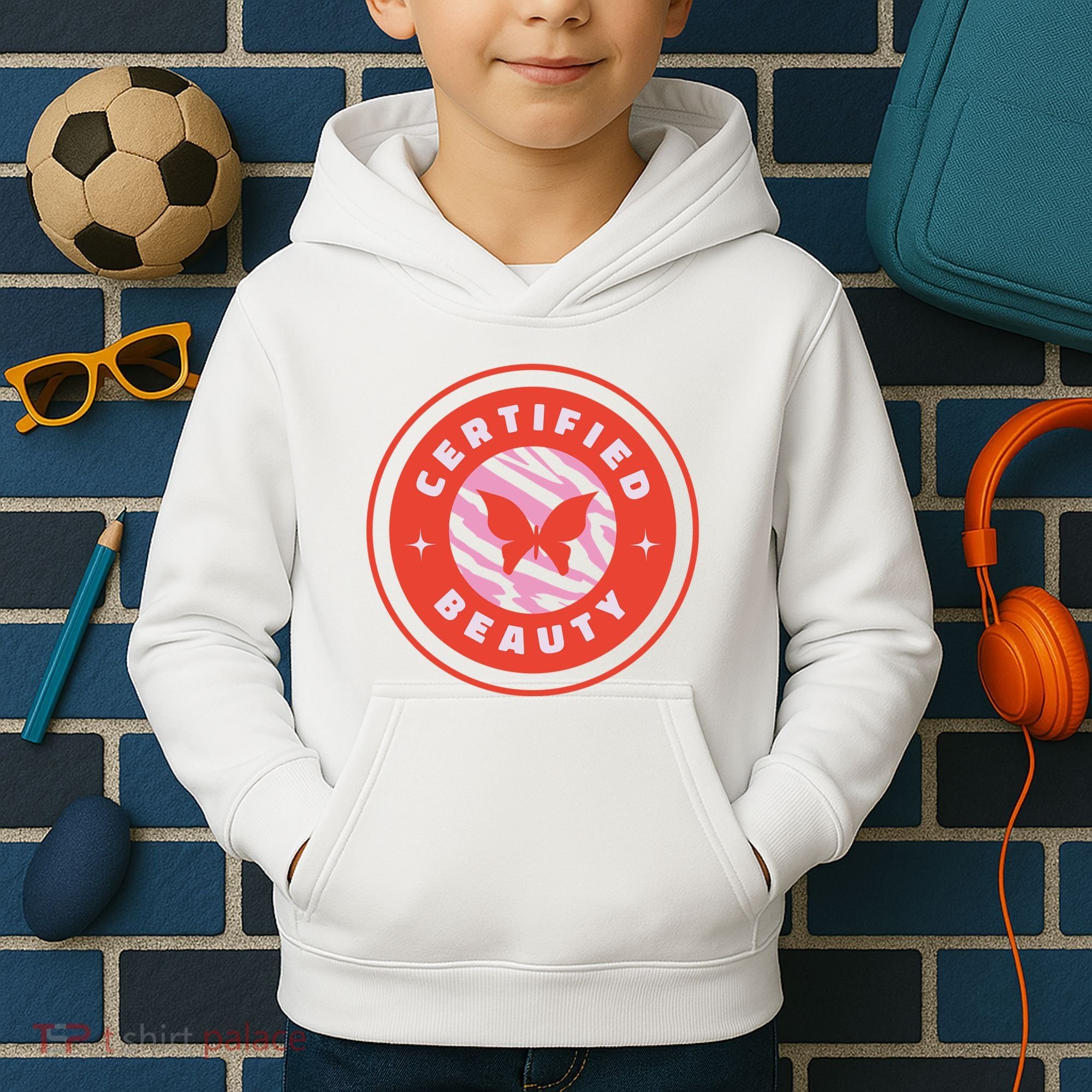 Certified Beauty Butterfly Cute Gift Kids Hoodie