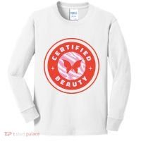 Certified Beauty Butterfly Cute Gift Kids Long Sleeve Shirt thumb 0