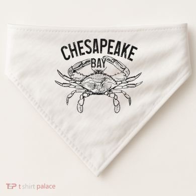 Chesapeake Bay Blue Crab Virginia Maryland USA-Made Doggie Bandana