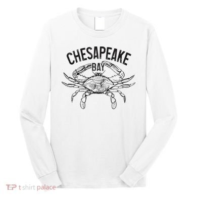 Chesapeake Bay Blue Crab Virginia Maryland Long Sleeve Shirt