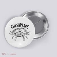 Chesapeake Bay Blue Crab Virginia Maryland Button thumb 0
