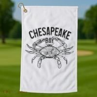 Chesapeake Bay Blue Crab Virginia Maryland Golf Towel thumb 1