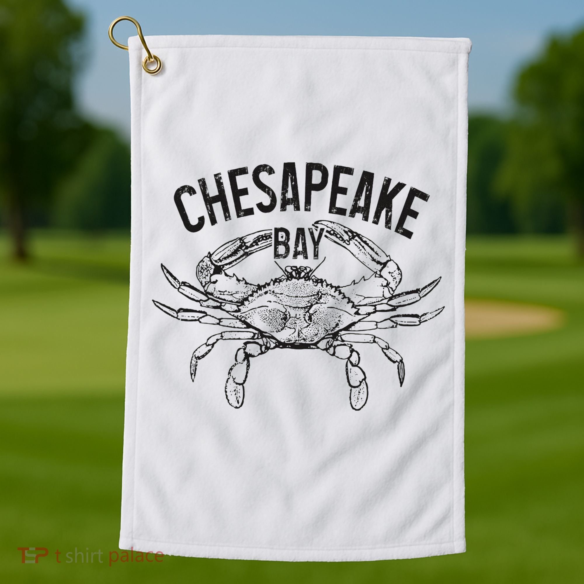 Chesapeake Bay Blue Crab Virginia Maryland Golf Towel