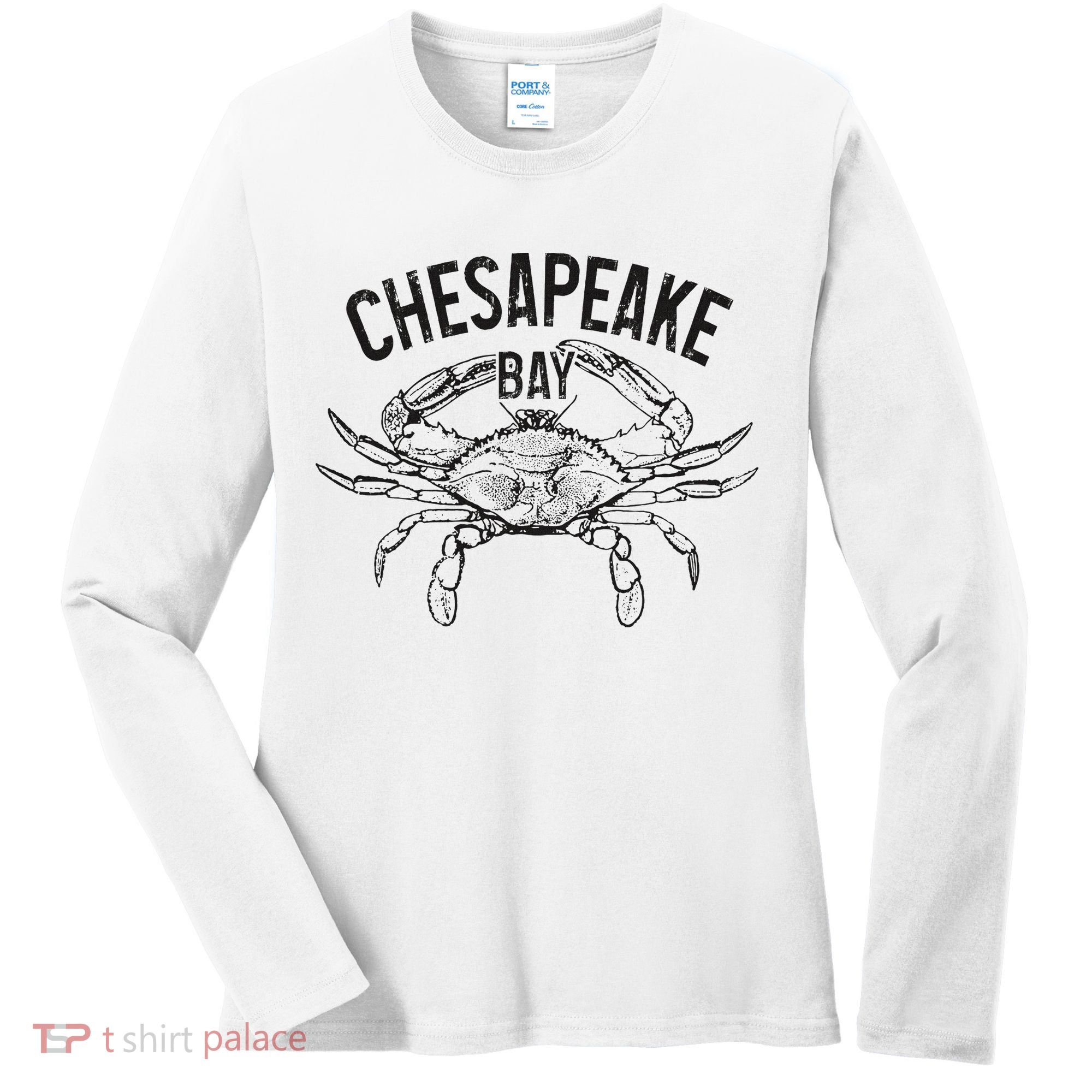 Chesapeake Bay Blue Crab Virginia Maryland Women's Long Sleeve Shirt