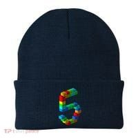 Cute Block Building 5th Birthday Gift 5 Years Old Boy Girl Beanie thumb 0