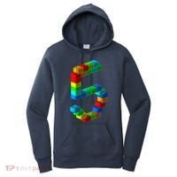 Cute Block Building 5th Birthday Gift 5 Years Old Boy Girl Women's Hoodie thumb 0
