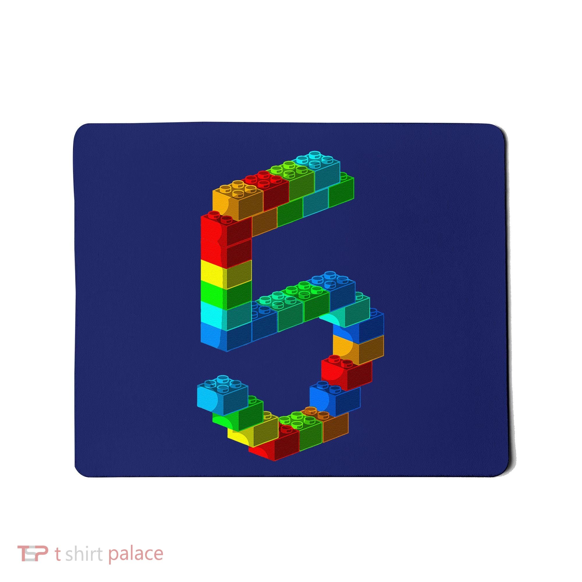 Cute Block Building 5th Birthday Gift 5 Years Old Boy Girl Mousepad